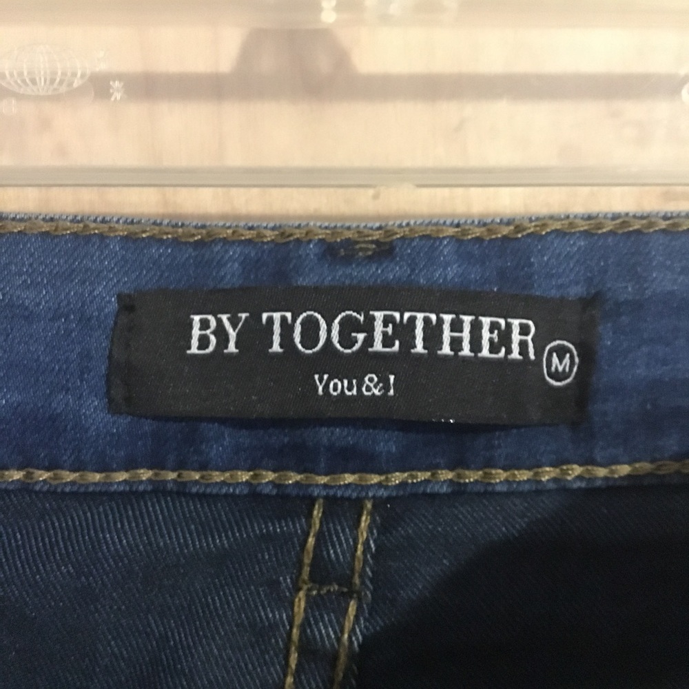 Blue flared jeans